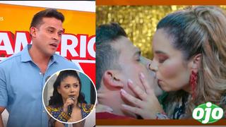 “Ella tiene que proponer”: Christian Domínguez responde nervioso sobre su beso con Ethel Pozo