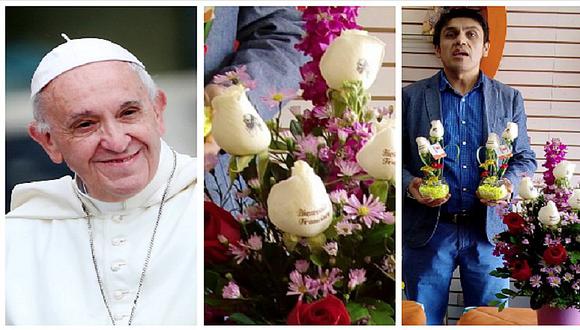 Papa Francisco en Perú: tienda vende rosas y tulipanes con su rostro (FOTOS Y VIDEO)