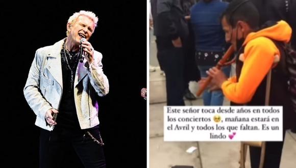 Billy Idol compartió video del popular 'flautista de los conciertos' de Perú. (Foto: @billyidol)