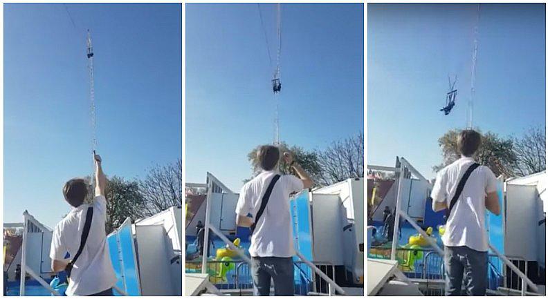 YouTube: subió a juego mecánico, este falla, pero lo peor viene después (VIDEO)