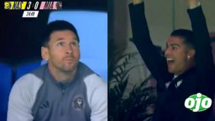Cristiano Ronaldo y su celebración tras la aplastante goleada al equipo de Lionel Messi (VIDEO)