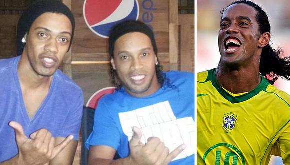 Ronaldinho utiliza a un doble para que firme autógrafos a sus fanáticos (FOTOS)