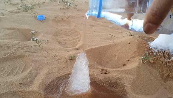 YouTube: ¿Puede el agua convertirse en hielo en pleno desierto?