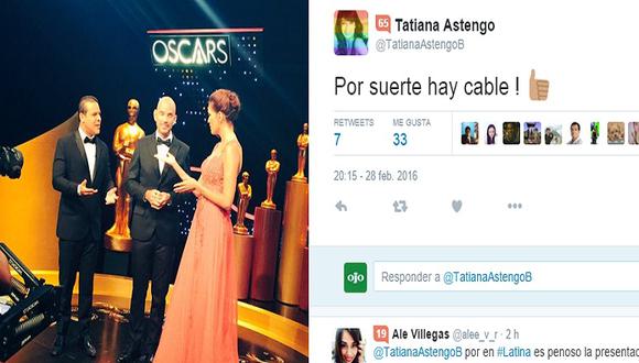 ​Oscar 2016: Tatiana Astengo arremete contra transmisión de Latina