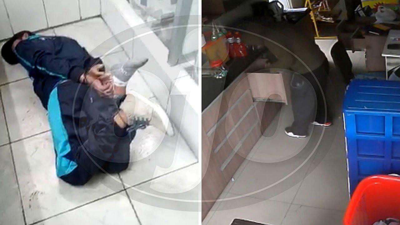 Ladrones amarran a trabajador para robar en complejo deportivo (VIDEO)