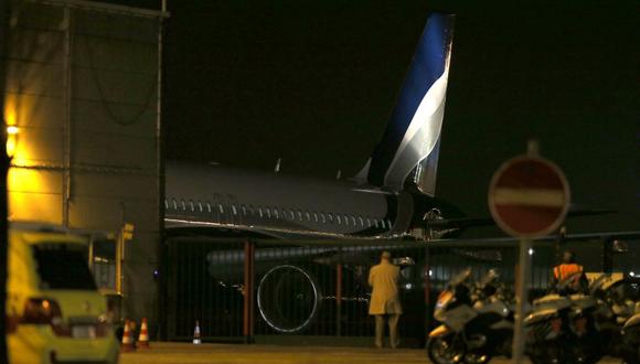 Imagen de archivo de la llegada de un avión que transportaba a ciudadanos belgas y europeos repatriados desde Wuhan en el aeropuerto militar de Melsbroek el pasado 2 de febrero. (AFP)