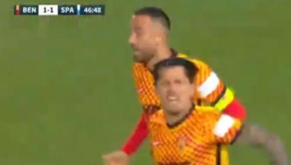 Gianluca Lapadula anotó el empate a favor de Benevento frente a SPAL. Foto: Serie B.