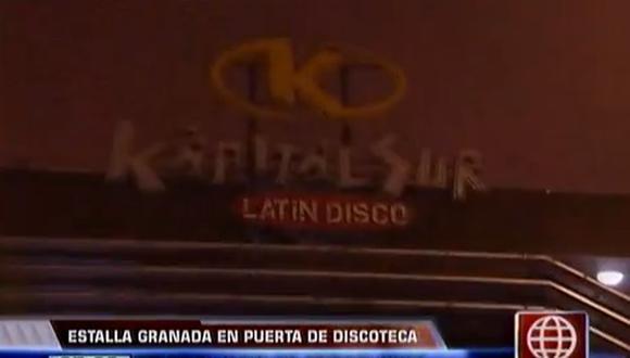 Detonan granada cerca a la puerta de la discoteca kapital Sur [VIDEO]