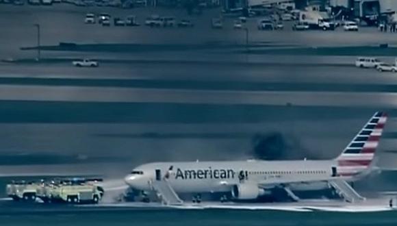 EEUU: Avión se incendia en pleno aeropuerto y deja varios heridos [VIDEO]