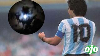 Diego Maradona en el cielo: La increíble silueta nocturna de el “10″ que se hizo viral