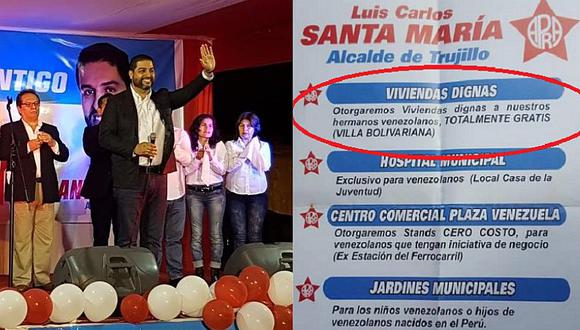 ¿Candidato aprista a la alcaldía de Trujillo ofrece regalar casas a venezolanos? (VIDEO)