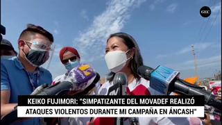 Keiko Fujimori acusa a simpatizante del Movadef de realizar ataques violentos durante campaña en Áncash