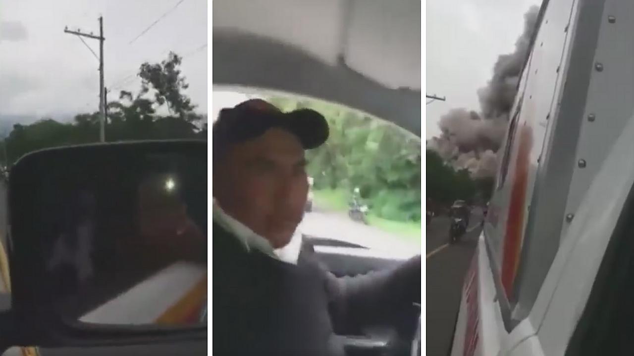 Pobladores de Guatemala captan precisos momentos en los que huyen de mortal volcán