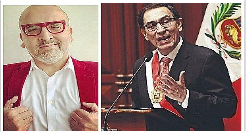 Beto Ortiz comparte foto del recuerdo con el presidente del Perú Martín Vizcarra 