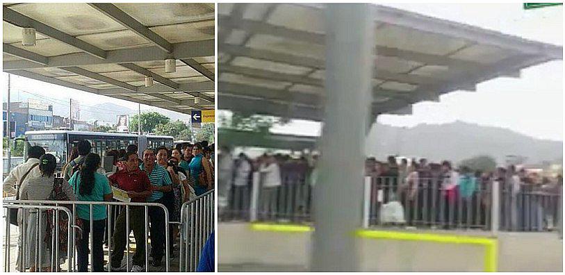Metropolitano: mujer se desmaya en la estación Naranjal en hora punta  