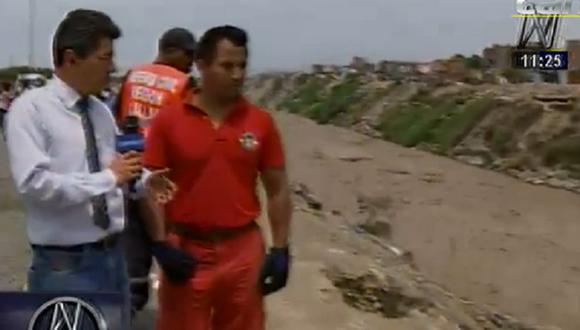 El Agustino: Joven caído al río Rímac es rescatado por la policía 