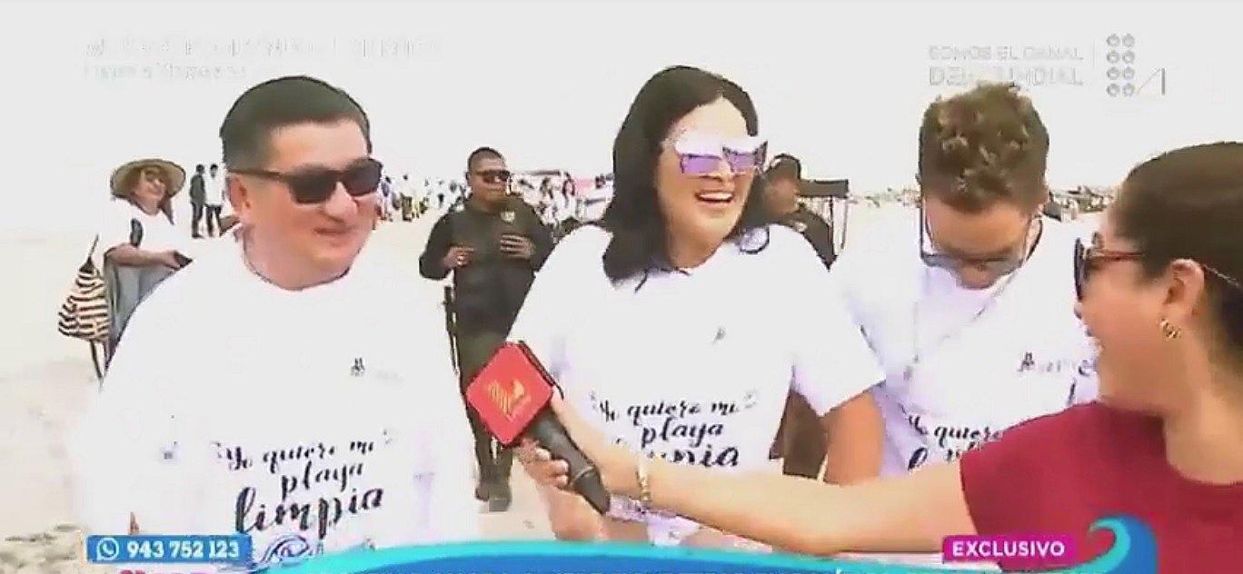 ​Alcalde de Lurín le lanza piropos a Michelle Soifer delante de Kevin Blow (VÍDEO)