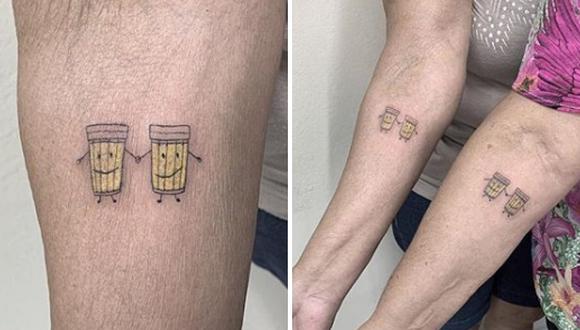 Abuelitas se tatúan dos cervezas para celebrar su amistad | FOTOS