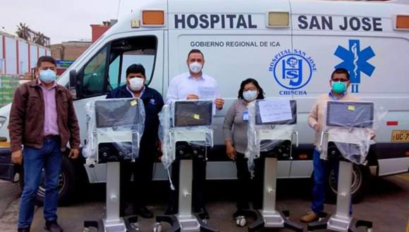 Ica: Entregan cuatro ventiladores volumétricos a Hospital San José de Chincha para atención de pacientes COVID-19. (Foto GORE Ica)