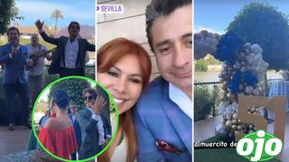Magaly Medina festejó los 51 años de su esposo Alfredo en España con Antonio Pavón y su novia Joi Sánchez | VIDEO