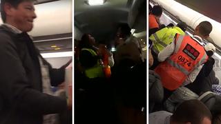 Pasajero amenaza con abrir puerta de avión por tener calor (VIDEO)