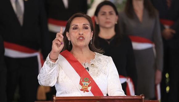 Dina Boluarte anunció un adelanto de elecciones para abril del 2024. (Foto: Presidencia)