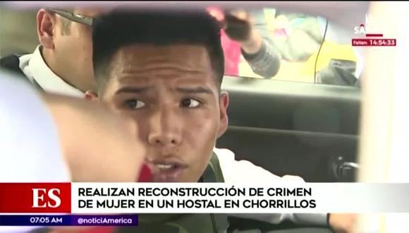 Aron Tejada se lanzó del segundo piso del hostal luego de dispararle a su pareja. (Foto captura: América Noticias)