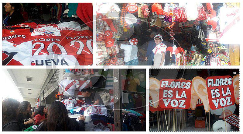 Perú vs. Argentina: Mercado Central la hace linda con piñatas, pelucas y banderas (VIDEO)