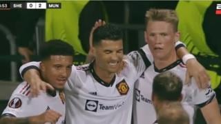 Cristiano Ronaldo y su primer grito de gol de la temporada con el Manchester United | VIDEO
