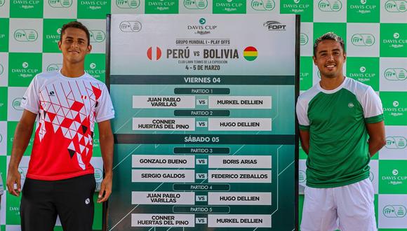 Conoce cómo serán las llaves del Perú vs. Bolivia en la Copa Davis. (Foto: Copa Davis)