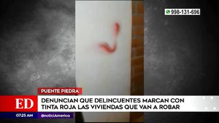 Vecinos de Puente Piedra denuncian que sujetos marcan las casas que van a robar (VIDEO)