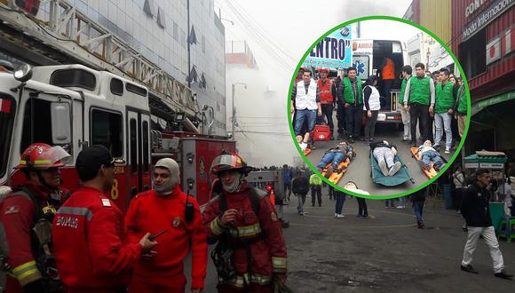 Realizan simulacro de incendio en galerías del Cercado de Lima por prevención 