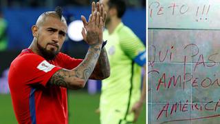 Arturo Vidal se muestra arrepentido por las pintas en el Estadio Nacional 