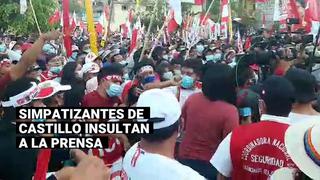 Los minutos previos a la agresión de los simpatizantes de Pedro Castillo a periodistas en Ayacucho