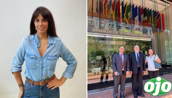 Carla García sobre delegación que viajó a la OEA. Foto: (Instagram/@queloide, Twitter/@jorgemontoya).