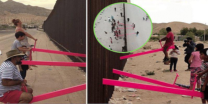 Los columpios en la frontera de EE.UU. y México que permiten que niños jueguen | VIDEOS