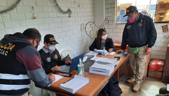 La diligencia estuvo a cargo de la fiscal María del Rosario Angeles y agentes policiales de la Diviac. (Foto: Ministerio Público)
