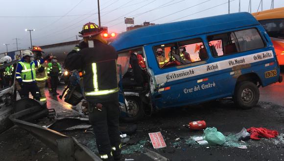 Accidente de tránsito dejó ocho heridos que fueron llevados a un hospital. | Foto: César Grados