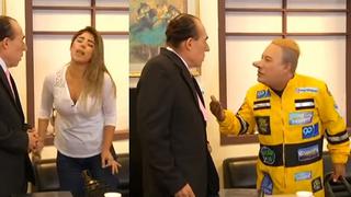 Korina Rivadeneira y Mario Hart: los parodian visitando al encargado de Migraciones (VIDEO)