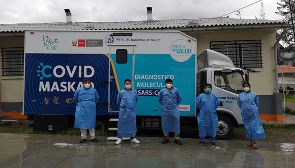 Áncash: laboratorio móvil “COVID Maskaq” procesará 200 muestras diarias de hisopado nasal y faríngeo (Foto: INS)