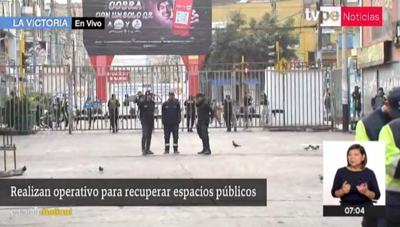 La Victoria: Operativo en Gamarra. Foto: TV Perú Noticias