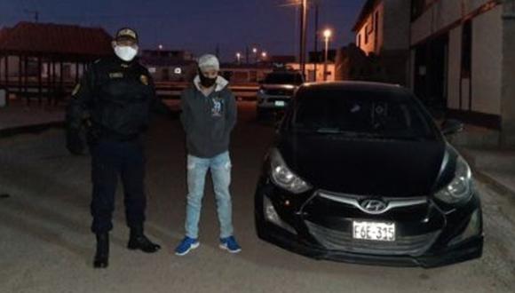 Arequipa: El conductor del auto de placa F6E-315, Pavel Jiménez Juárez (33), fue detenido con 29 kilos de clorhidrato de cocaína en el kilómetro 165 de la vía Arequipa – Puno.