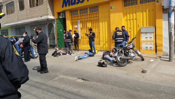 La policía frustró asalto a tienda Mass de SMP. (Video: Policía Nacional)