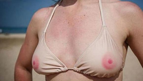 Crean bikini que simula traer desnudos los senos de una mujer 