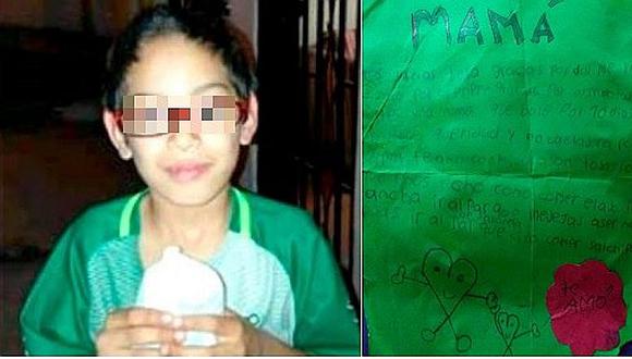 Niño escribe conmovedora carta a su mamita, pero la muerte no le permitió entregársela 