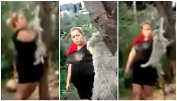 Mascota: Mujer cuelga a perrito en un árbol por esta increíble razón (VIDEO)