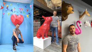 Papercraft: artista trujillano crea impresionantes esculturas en cartulina