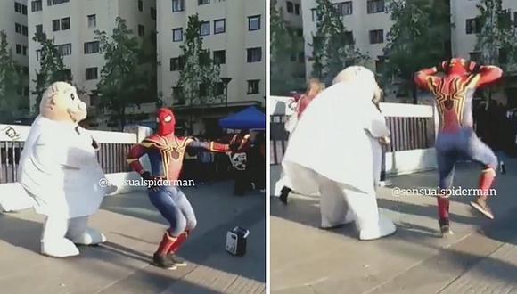 La divertida batalla de baile entre spiderman y Dr. Simi (VIDEO)