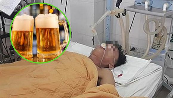 Médicos salvan a hombre de coma alcohólico con 15 latas de cerveza