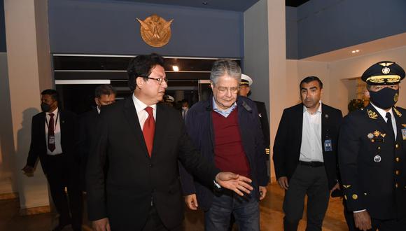 Lasso llegó al Perú para reunirse con el presidente Pedro Castillo. (Foto: Cancillería)